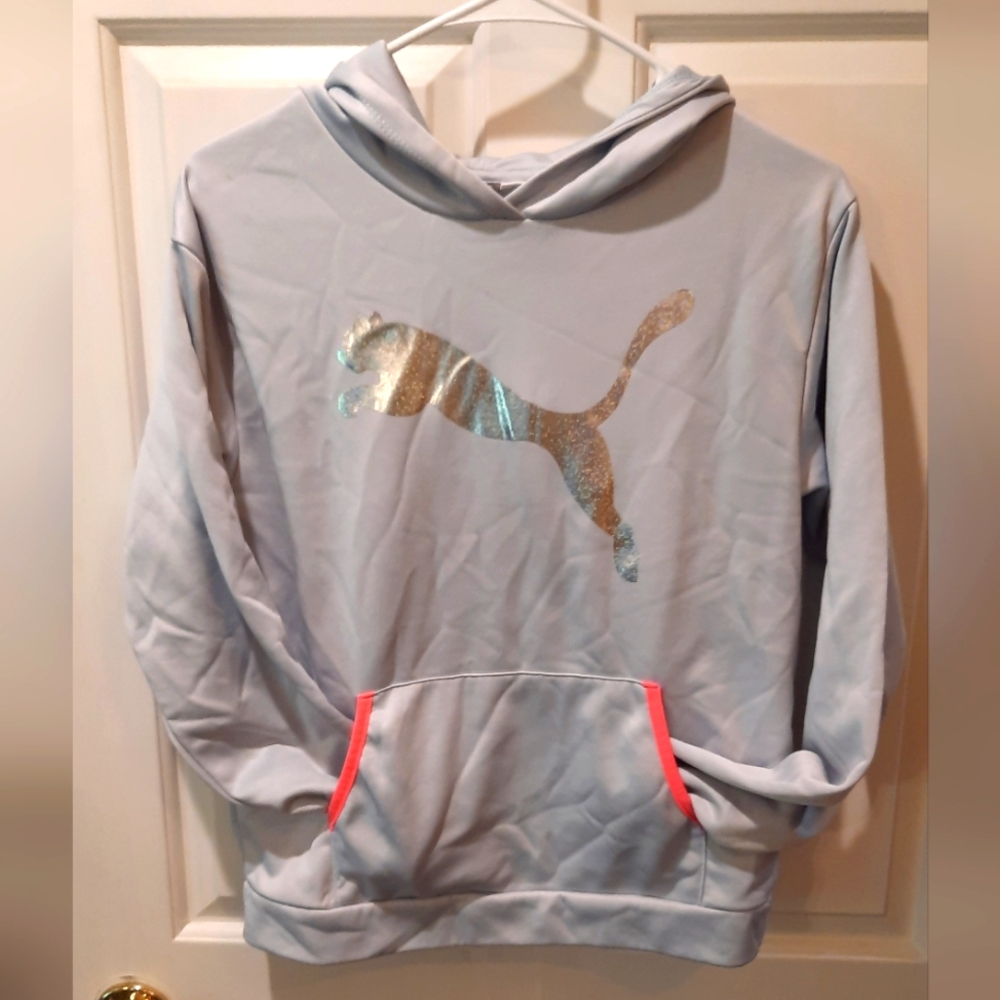 Puma Gray Pullover Hoodie size 10/12